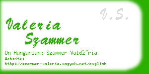 valeria szammer business card